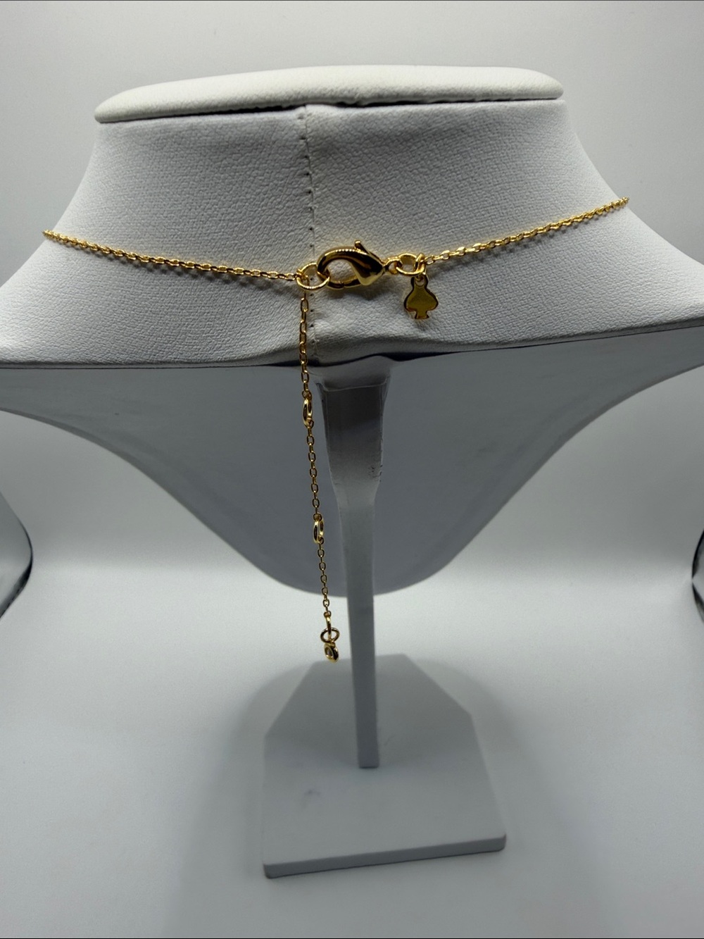 052. Kate Spade Gold-Tone Blue & Green Teardrop Crystal Necklace 16” - 19” - Picture 5 of 5